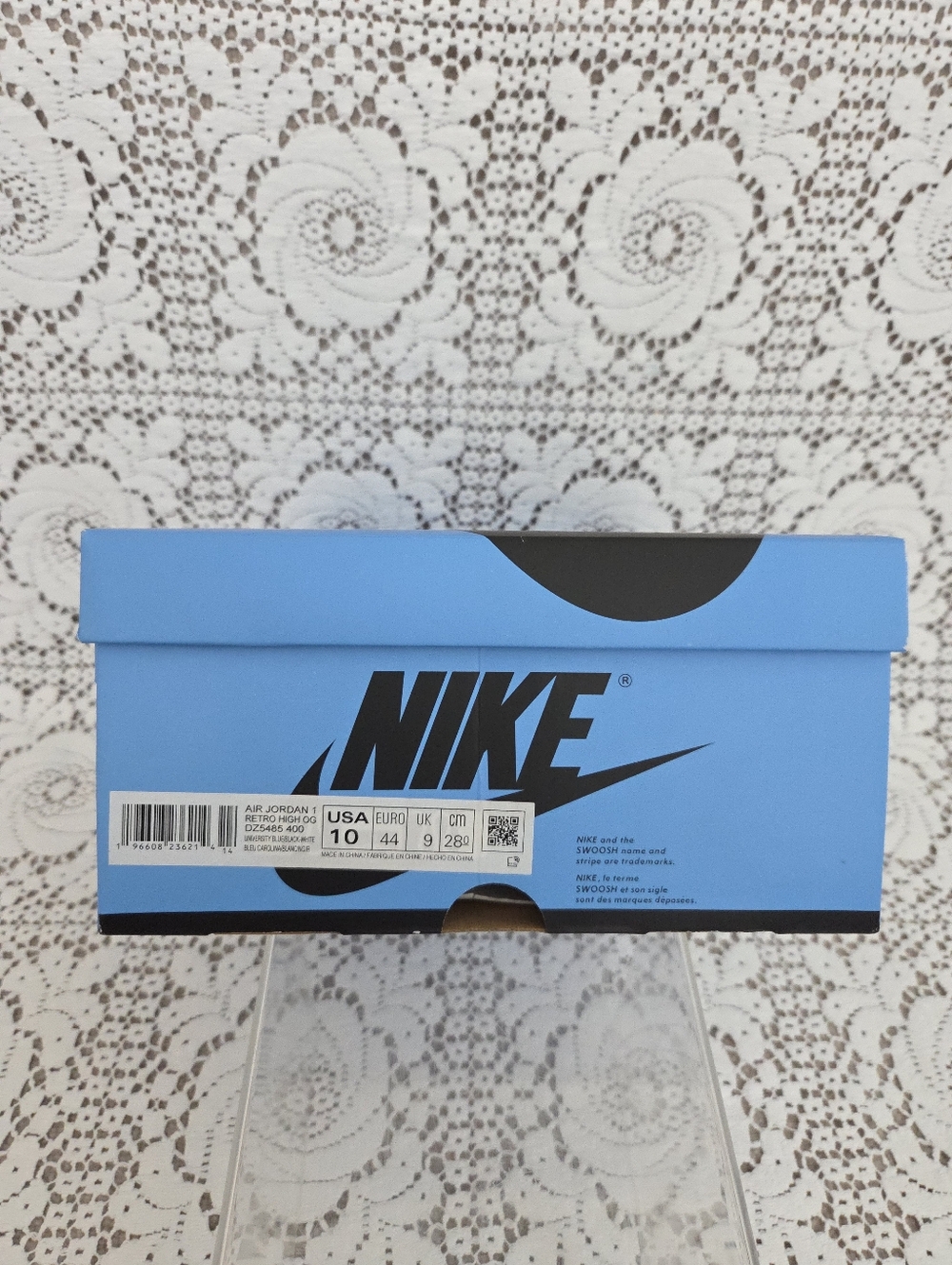 Nike Air Jordan 1 Men's Retro High OG UNC Toe Sneakers University Blue Size 10 - Picture 9 of 11